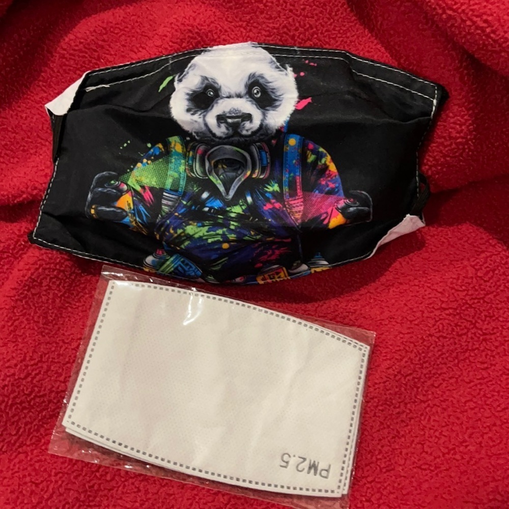 6/$20 New Painted Panda face mask